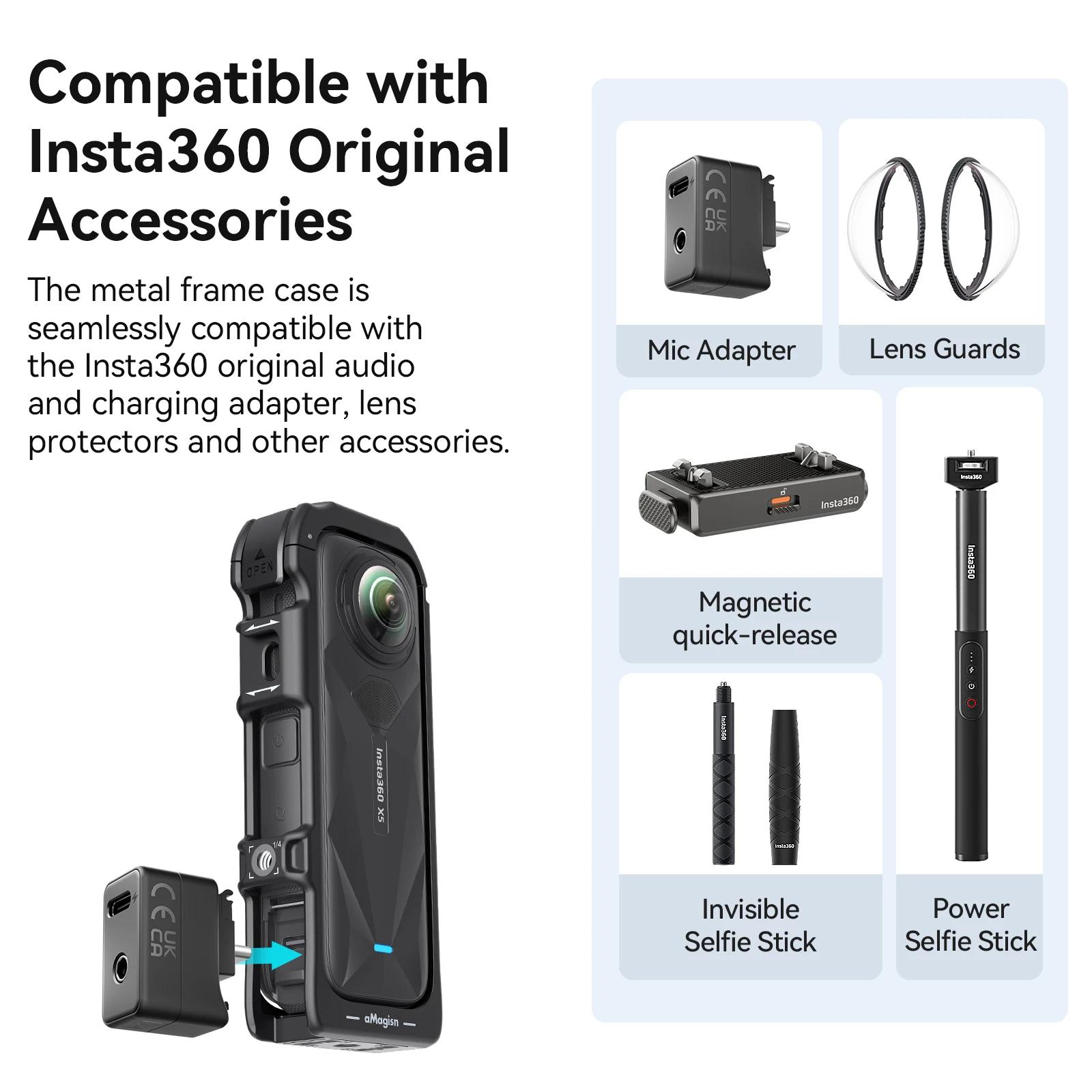 Cage en Plastique pour Insta360 X5 - Protection Légère