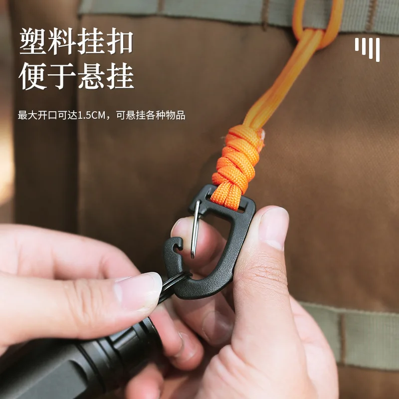 Triangle Quick Hook Buckle Rope Elastic Keychain Sporty Retractable Key Ring Anti Lost Seven Core Key Strap