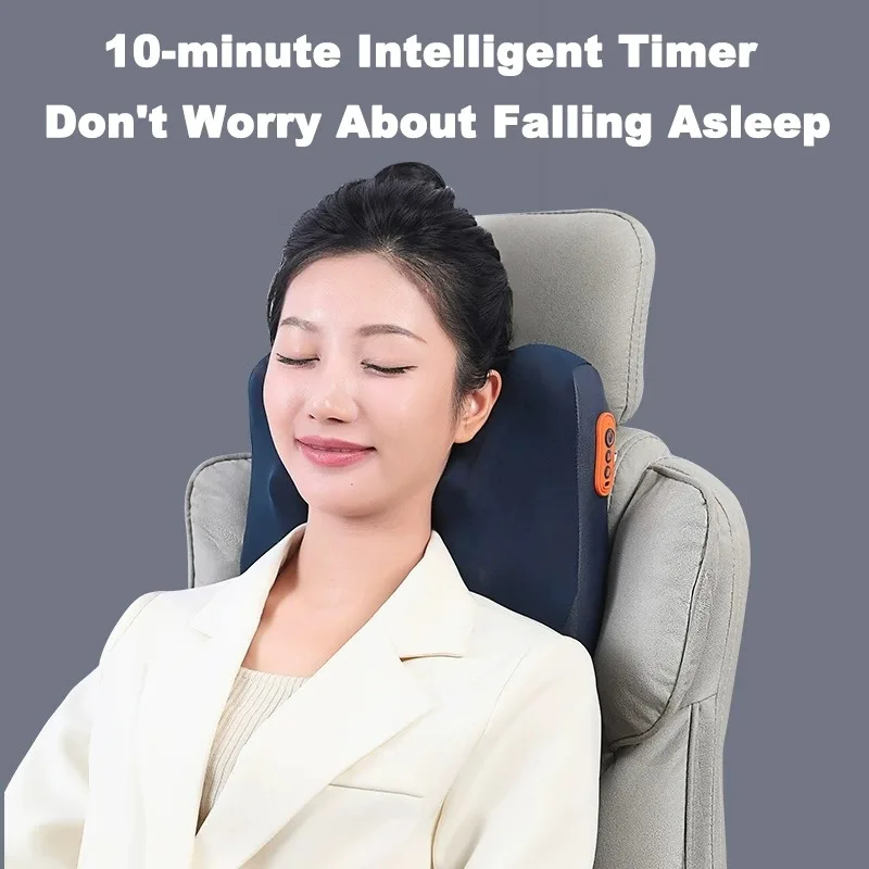 Lenovo Massage Pillow Red Light Heating Whole Body Usable Multifunctional Neck Back Head Massager for Car Home Use Gift Box