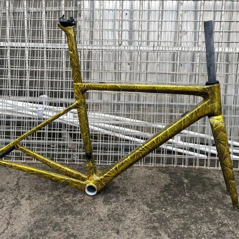 2023 New Paint Frozen Gold V3rs Carbon Road Bike Frame Ultralight