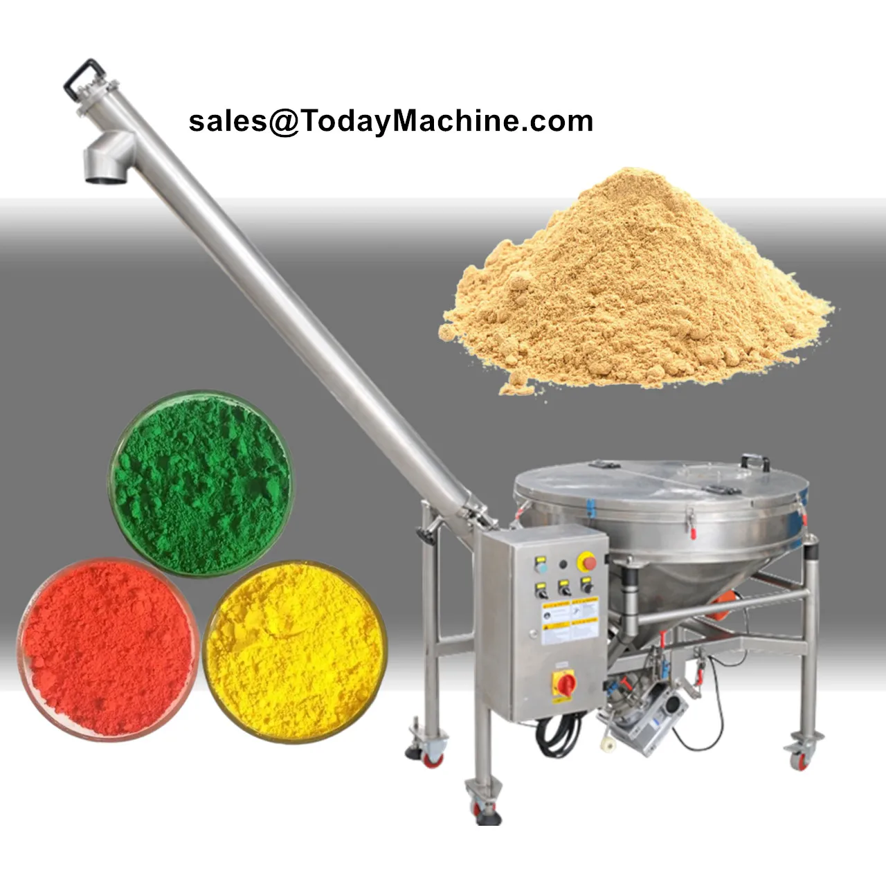 

Custom Hopper Screw Conveyor For Seasoning Spice Sugar Powder