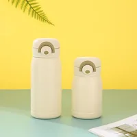 304 Stainless Steel Mini Thermos Cup Portable Small Capacity Pop-up Lock Mug 220/320ml Vacuum Flask Gift 2