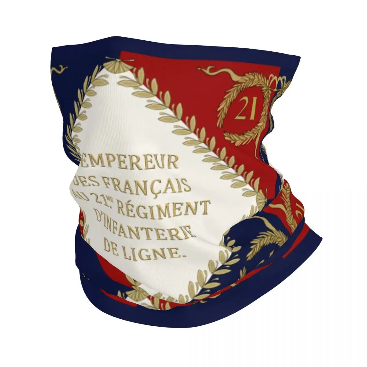 

Napoleonic French Regimental Flag Bandana Neck Gaiter Printed France Wrap Scarf Warm Headband Fishing Unisex Adult Breathable