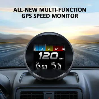 HUD GPS per Auto con Espressioni Dinamiche Multiple, Visualizzazione di Velocità/Chilometraggio/Altitudine/Orologio, Connessione USB 5V
