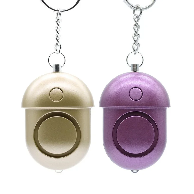 Personal Alarm Attack Alarm,130Db Personal Security Alarm Keychain with LED Emergency Survival Anti-Rape Siren,Rose Gold