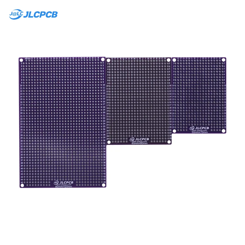 퀵 턴 퍼플 브레드보드 범용 PCB 보드, 납땜 전자 키트, 신뢰할 수 있는 JLCPCB, 큰 고리 구리 링 ...