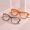 New Cat's Eye Reading Glasses for Women Fashion Luxury Blue Light Blocking Presbyopia Transparent Man Far Sight Glasses +1.0 4.0 3