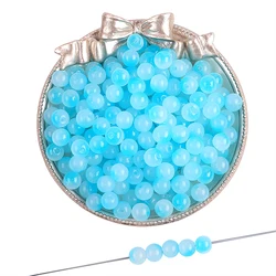 Vibrant 8mm Double Color Glass Jelly Beads for DIY Jewelry Crafting - 20 Assorted Colors, 50 Beads per Pack (12)