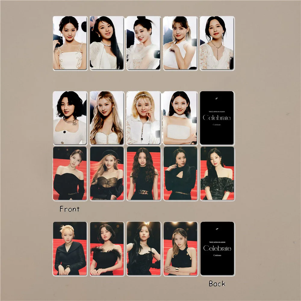 9Pcs Kpop Twice Japan 4Th Album Celebrate Concept Teaser Photogcards Carte Lomo A Doppia Faccia Nayeon Sana Mina Fans Collection