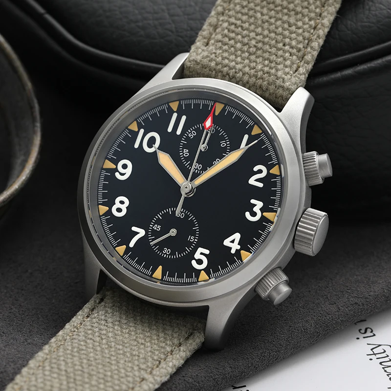 Militado Watch For Man Retro Quartz Chronograph VK61 100M Waterproof Resistant Military Vintage Luxury Watches BGW9 Luminous