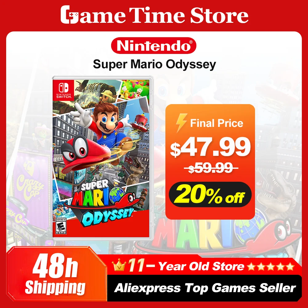 Super Mario Odyssey Nintendo Switch Game Deals 100% Official