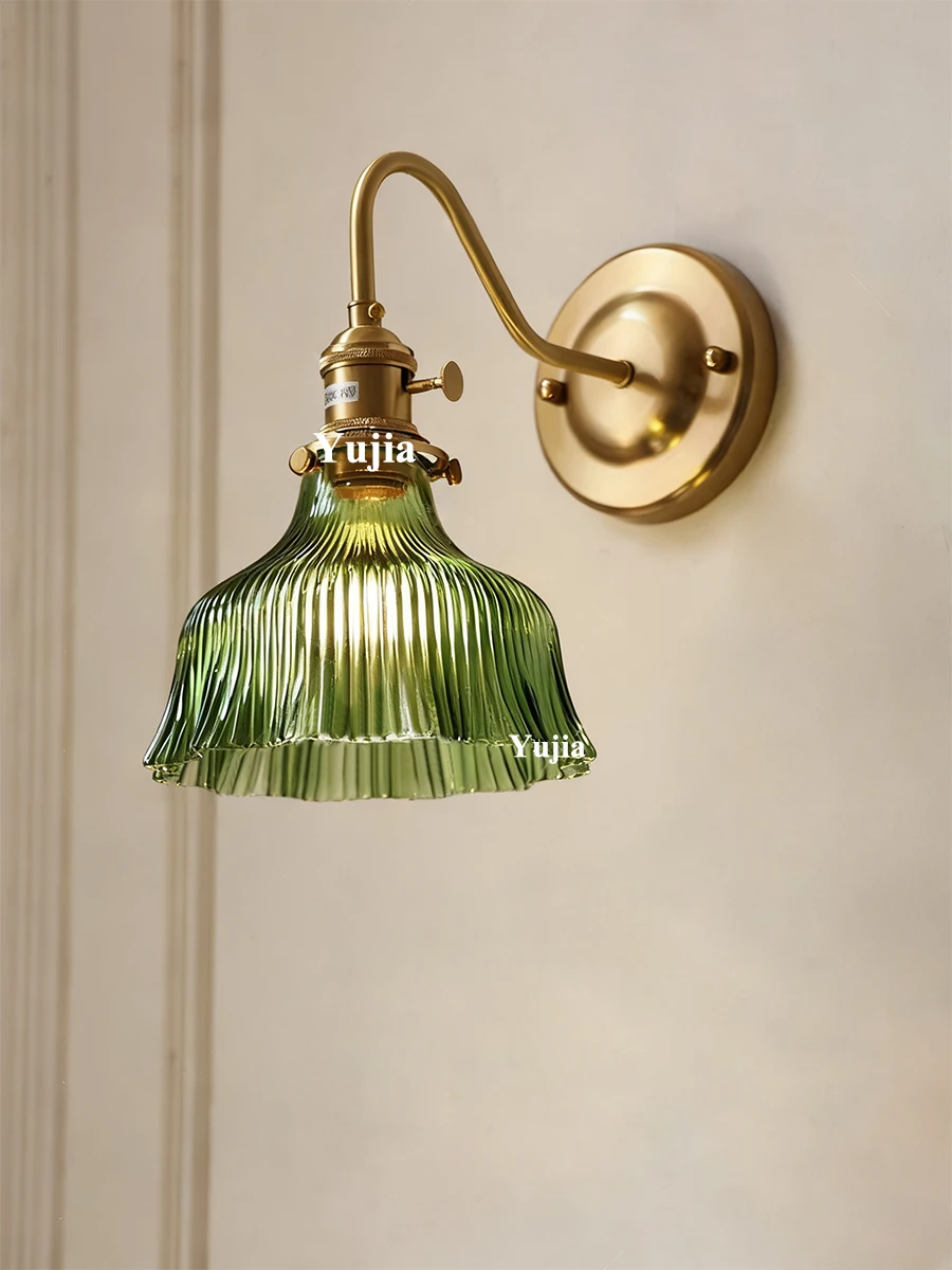 Brass Glass Wall Sconce 5