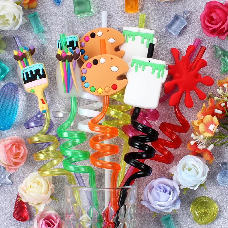 Spiral Art Reusable Straws for Student Parties and Campus Gatherings