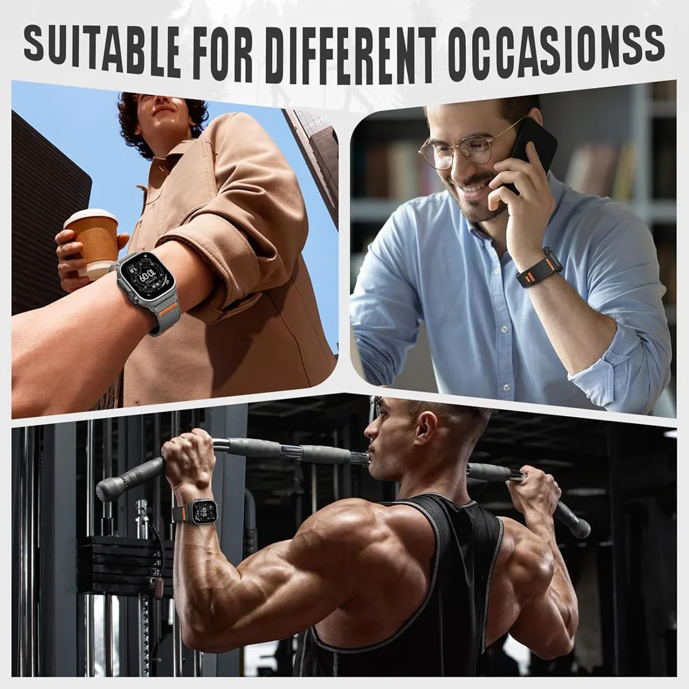 Nylon Sport Loop Strap for Apple Watch - Vibrant and Comfortable Bracelet