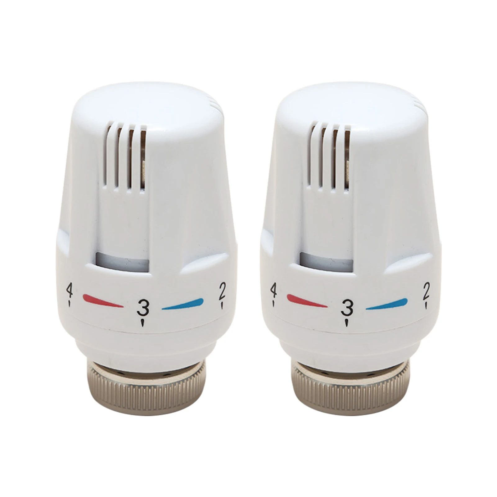 

2pcs Thermostatic Radiator Head Home Office Manual Heating System Durable Temperature Control Easy Install TRV Practical M30x1.5