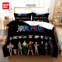 Bandai – ensemble de literie une pièce, dessin animé japonais, housse de couette Luffy, simple, Double, grande chambre à coucher, décoration de lit 1