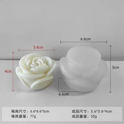 Romantic Floral Scented Candle Silicone Mold for DIY Crafting and Baking (B-Medium)