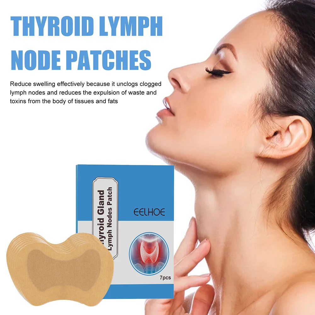 7xThyroidStickersPortableLymphDrainageNodeEffectiveHeatingNeck
