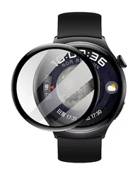 Premium 3D Curved Edge Protective Film - HD Clear Screen Protector for Smartwatch Accessories (For Huawei Watch 4)