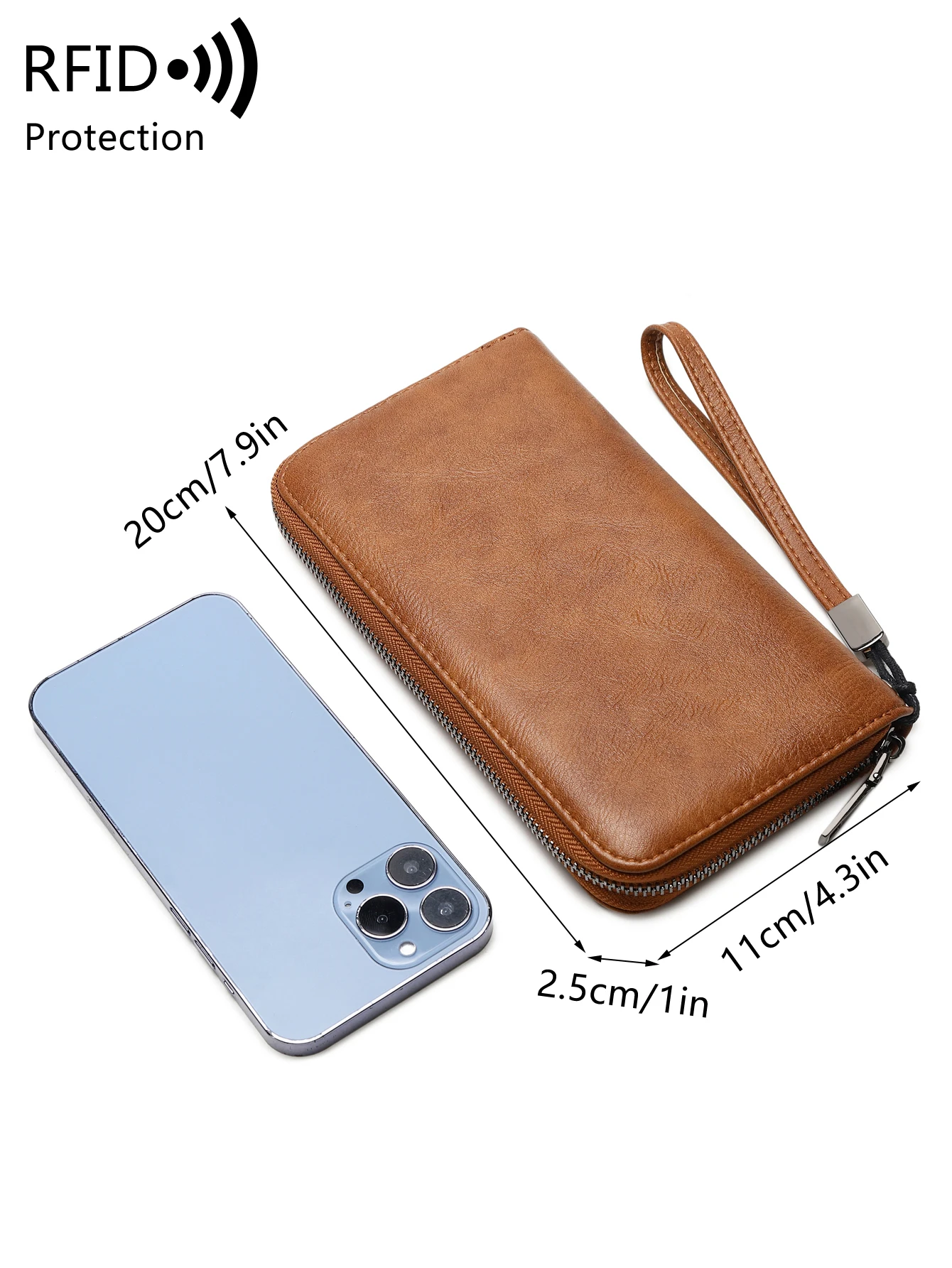 MIYIN womens long wallet retro large capacity multi card slot fashionabltemperament handbag simple multifunctional
