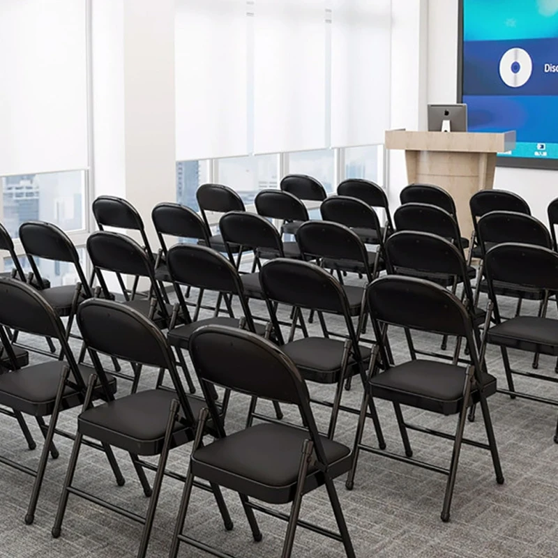 4 portable home office chairs, office desks, chairs, dining conference foldable portable study chairs suitable f