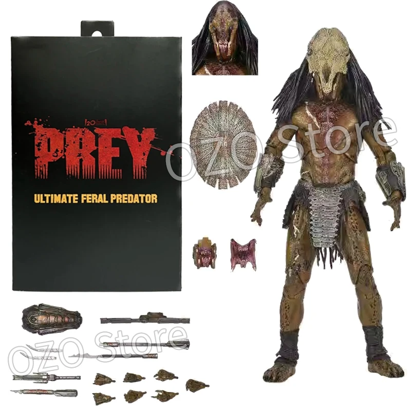 

NECA Figure Collectible Prey Ultimate Feral Predator 7inch Action Figure Horror Model Toys Joint Movable Doll Christmas Gift