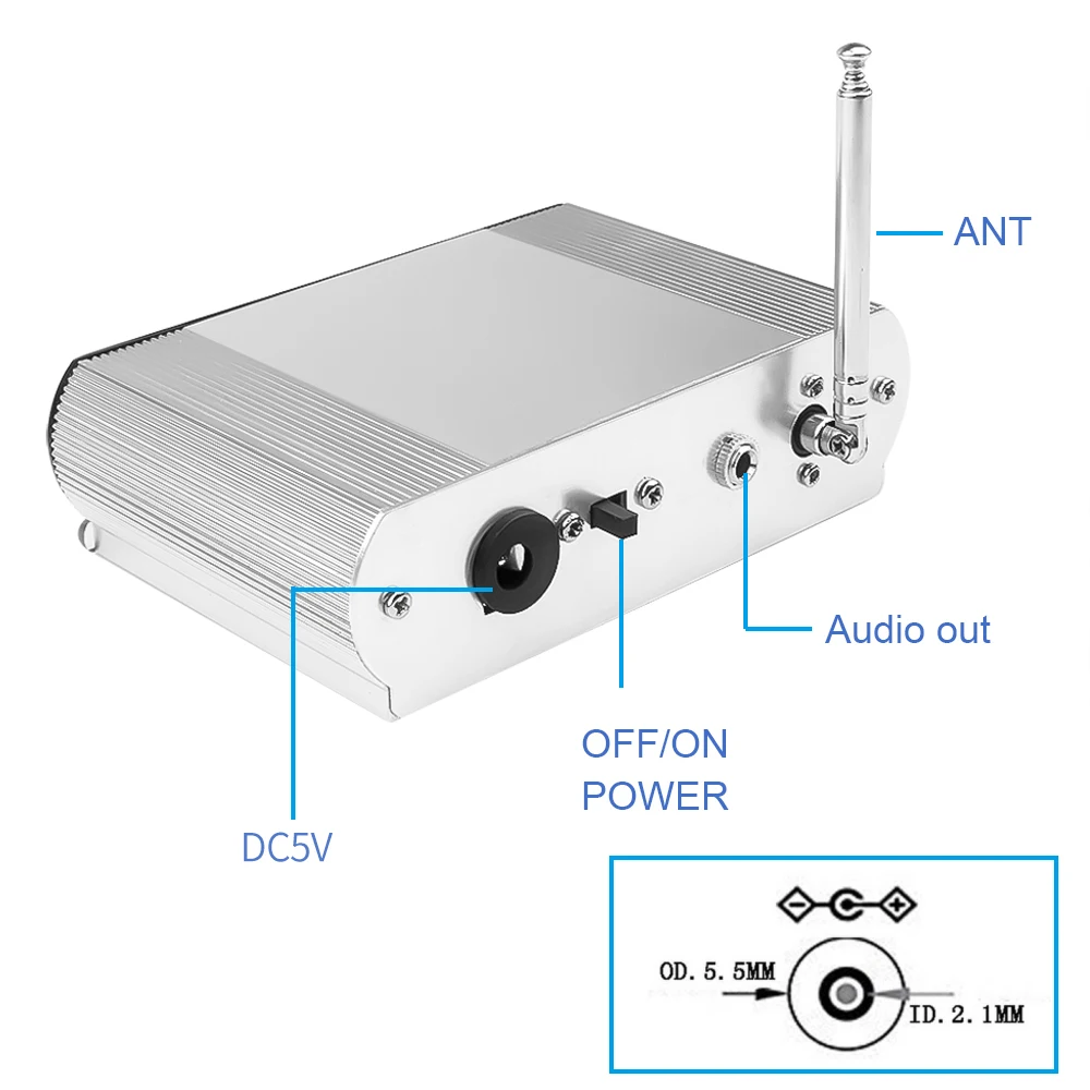 KEBIDU Wireless Bluetooth MP3 Decoder Board with Aluminum Shell Box Support USB/