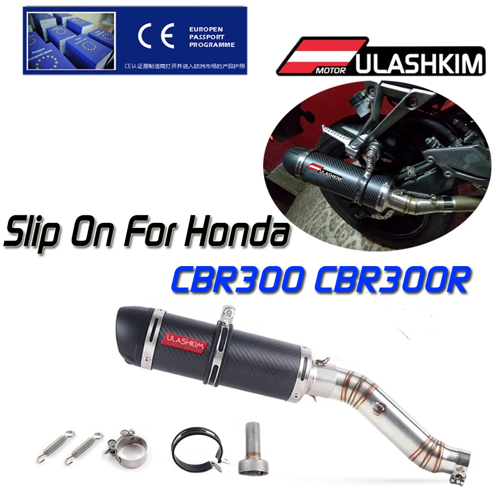SlipOnForHondaExhauatCBR300CBR300RMotorcycleFullExhaustSystemMufflerEscapeModified