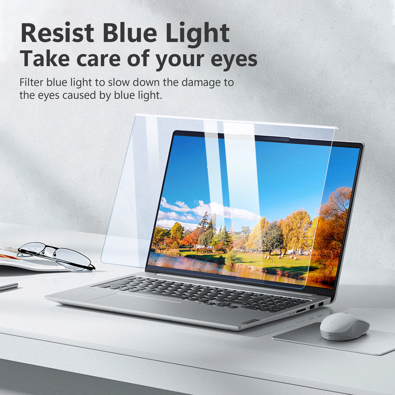 Universal Anti-Blue Light Screen Protector 12.5-32 Inches Ultra-violet Blocking Monitor Filter for Computer/Laptop Frame
