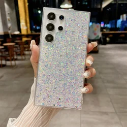 Luxury Aesthetic Glitter Sequin Shiny Phone Case Cover - A04S (White)