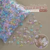 100pcs/Bag White Ribbon Resin Bow Nail Charms Parts 3D Butterfly Nail Art Decoration Accessories for DIY Manicure Korean Design 6