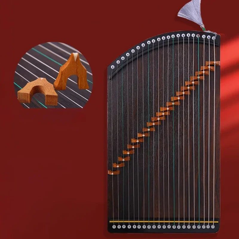Wooden Portable Guzheng Children Beginner Playing Practice 21-string Guzhengs Professional Stringed Instruments Part
