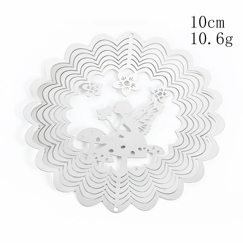 Fairy Rotating Wind Spinner 3D Mirror Reflection Visual Effect Wind Chimes Pendant Garden Yard Hanging Decoration Bird Deterrent wind chimes,wind chime,windmill spinner,wind spinner catcher