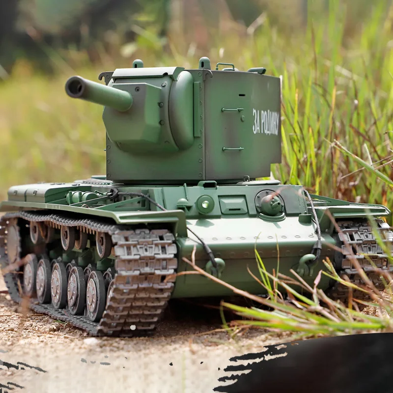 HENG LONG 1/16 TK7.0 Soviet KV-2 RC Tank Gigant 3949 RTR Model Army Green Painted Christmas RC Panzer Gifts TH19753-SMT4 2