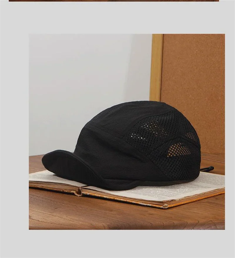 Vente chaude Turban à séchage rapide Casquettes de baseball Été Hommes et femmes Style japonais Mode Mesh Visière Casquette Respirante Visière Soleil_voghion.com