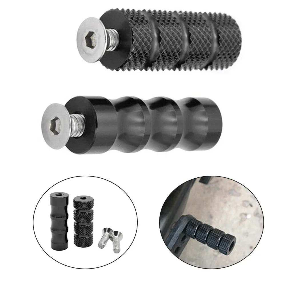Suitable For 6mm Bolts Universal Motorcycle Gear Shift Lever Brake Pedal M6 Footpeg Shifter Footrests With Improved Fitment