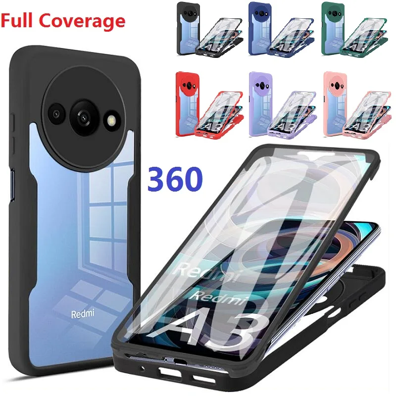 Dual Layer Bumper Case with 360° Protection & Screen Protector Film