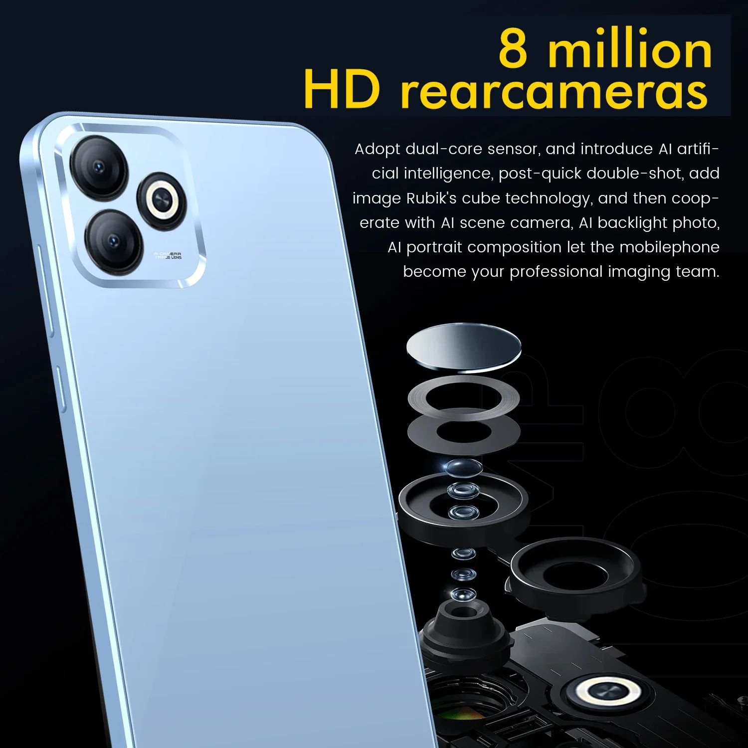 FUFFI-X6 Pro Smartphone Android 6.0 inch 3G Network 2+16GB ROM 3500mah Mobile phone Google Play Dual SIM 5+8MP Cellphones 5