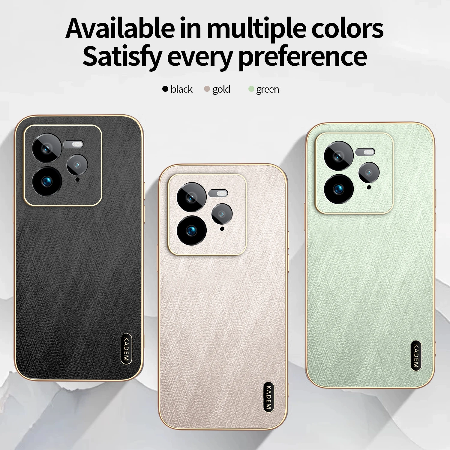 High-End Electroplated Magnetic Gold Wire Texture Shockproof Bumper Case