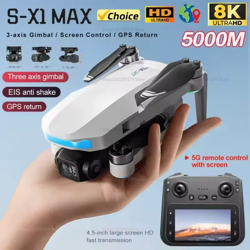 โดรนบันทึก 8K ระบบกันสั่น 3 แกน