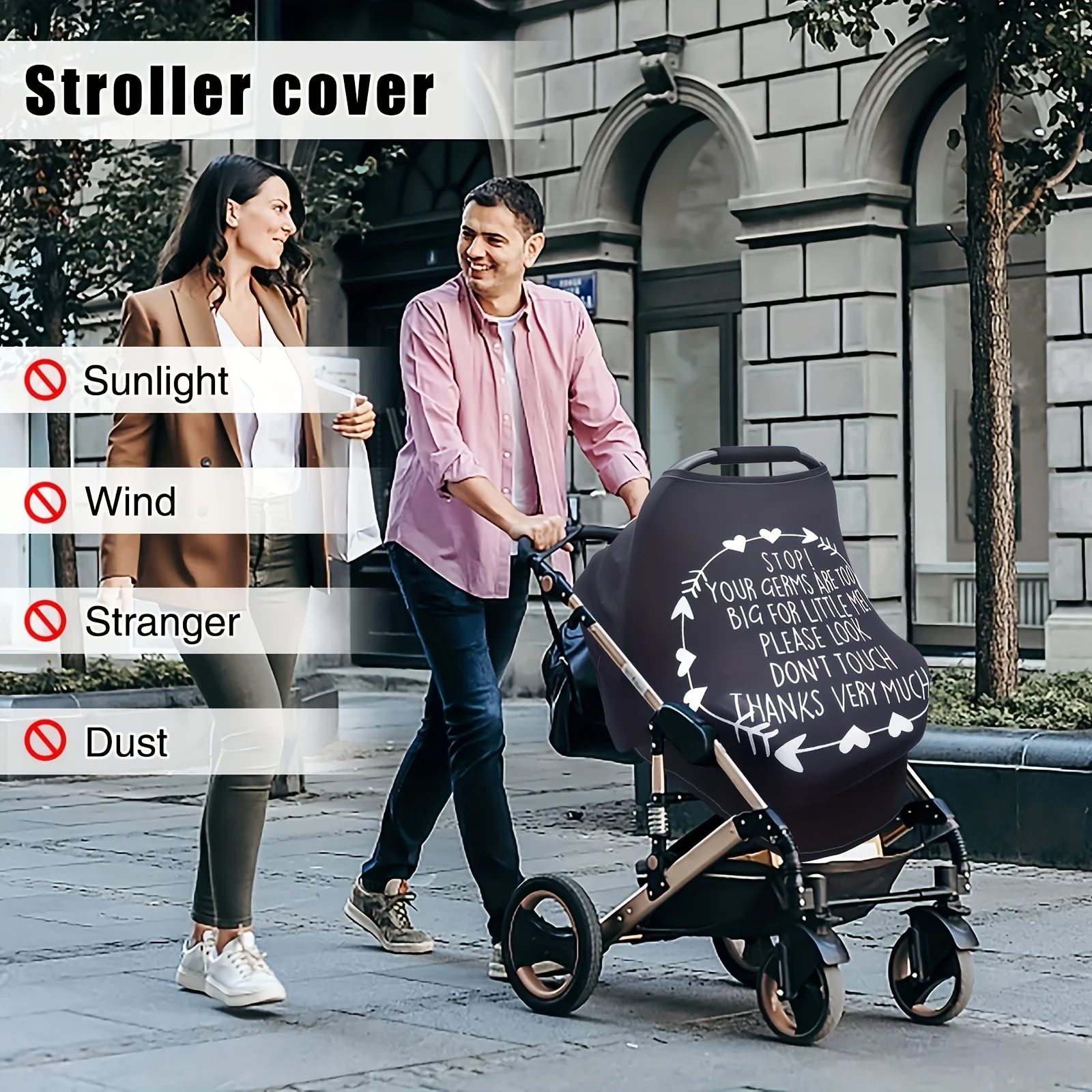 Stretchy Nursing Cover for Breastfeeding Moms-Soft and Breathable Infant Carseat Canopy, Shopping Cart and High Chair Cover