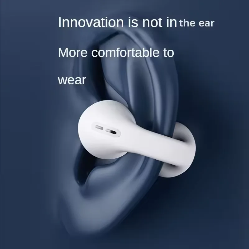 

2024 Bone Conduction BT 5.3 Earphones Earring Wireless Headphones Ear Clip Earbuds HiFi Stereo Sports Waterproof
