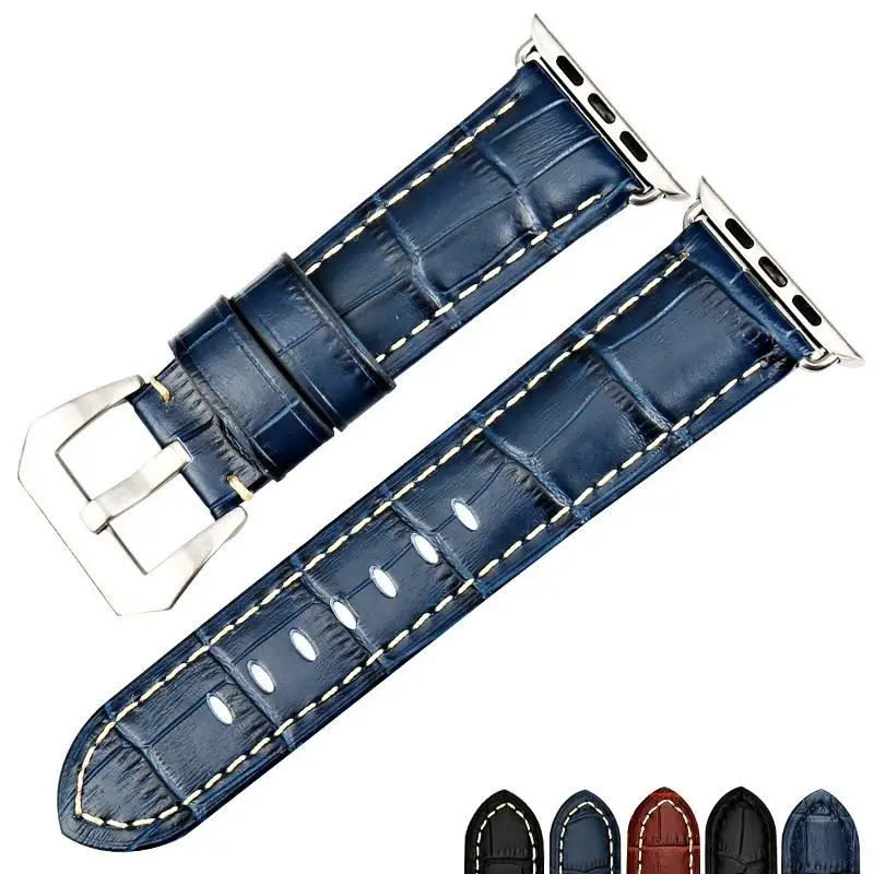 SCHIK Leather Strap For Apple Watch Band 49mm 45mm 41mm 44mm 40mm 42mm 38mm Series 8 7 SE 6 5 4 3 2 Bracelet Watchbands