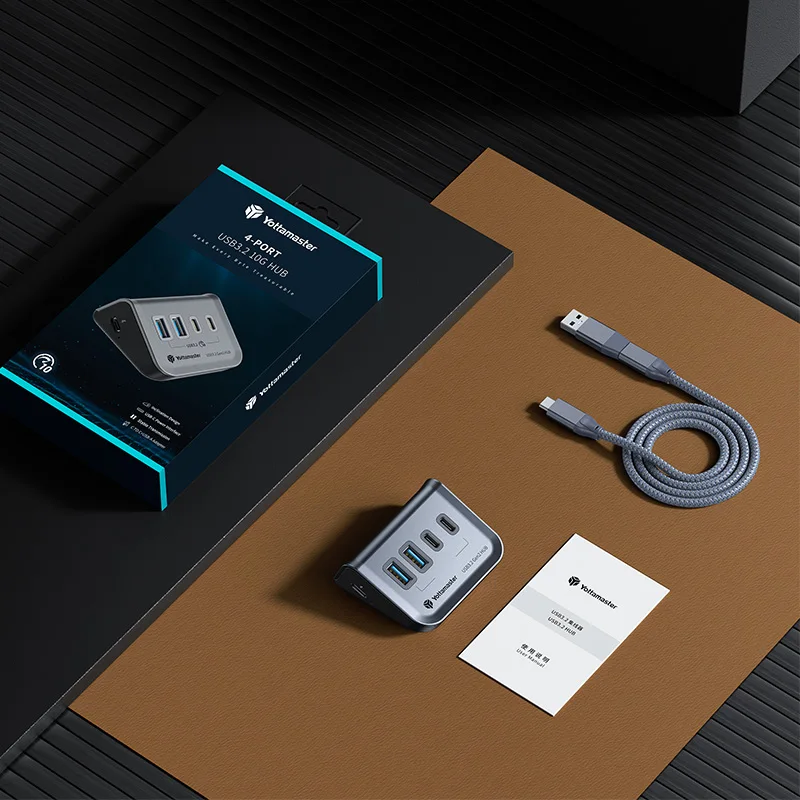 Yottamaster-USB Cハブ,タイプcから10gbps,アダプター3.1,マルチ