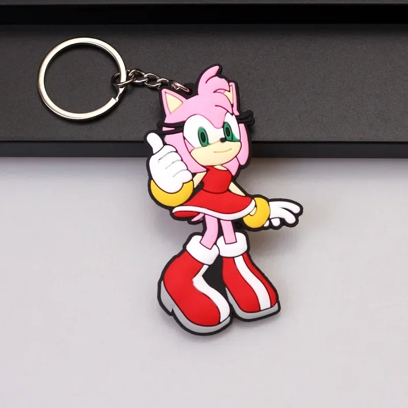 Sonics Keychain Double-sided Cartoon Keychain Anime Movie Derivative Peripherals Backpack Pendant Accessories Kids Birthday Gift 5