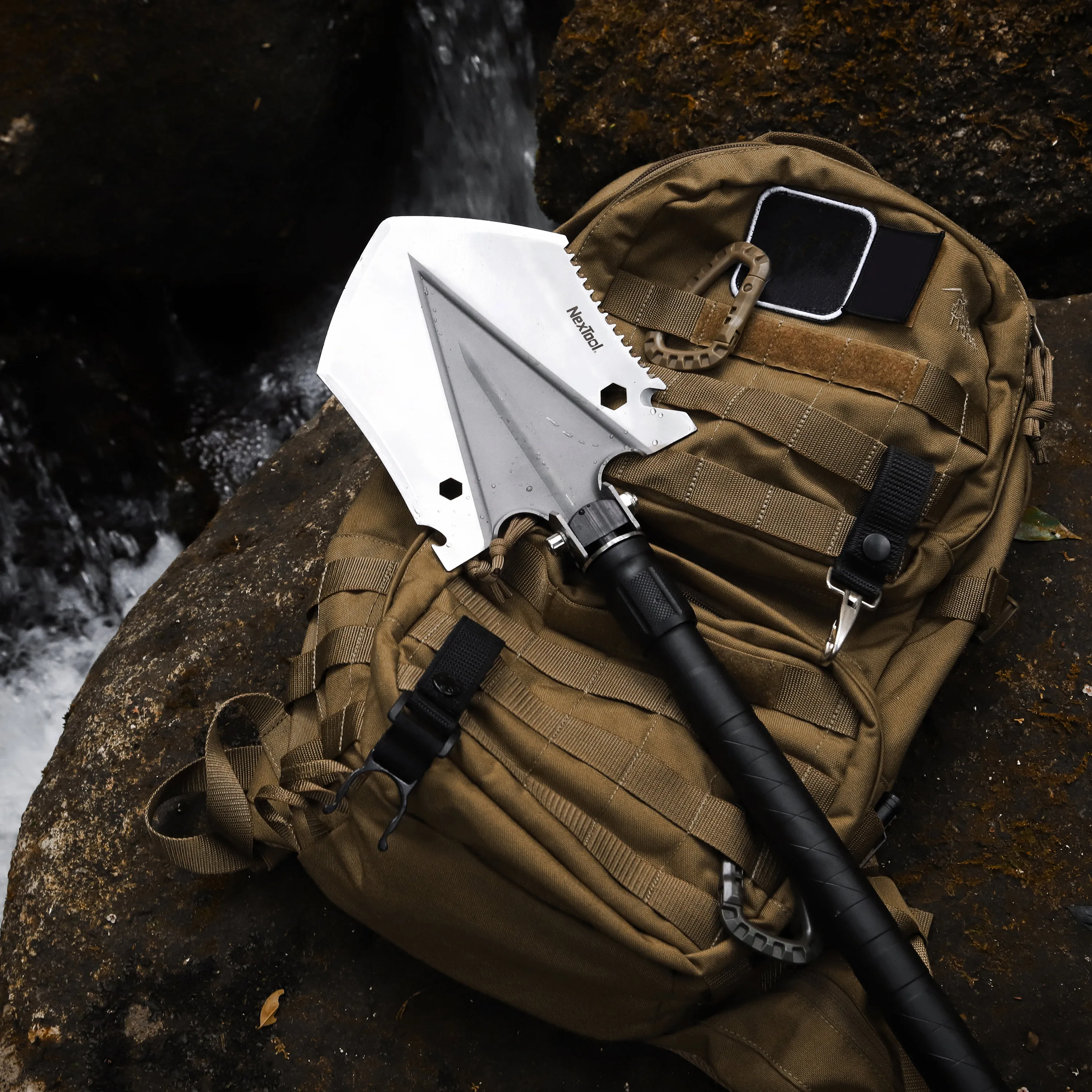 NexTool Folding Shovel Multifunction Outdoor Shovel Camping Tools Survival Shovel Garden Dig Tools Kit Outdoor Vehicle Camping 4