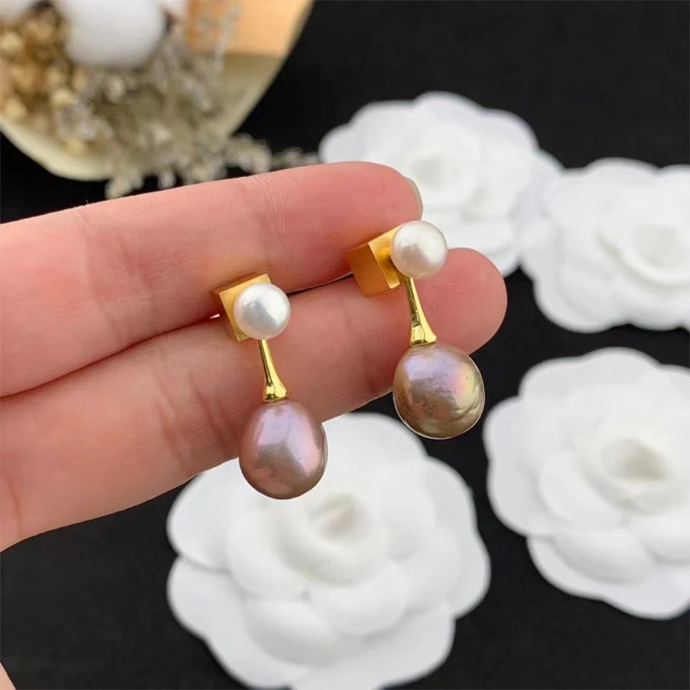 

Exquisite Vintage Temperament Natural freshwater pearls earrings for women's gift party Jewelry accessories