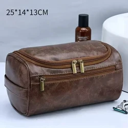 Custom Embroidered Waterproof Travel Cosmetic and Toiletry Bag (PU - Coffee)