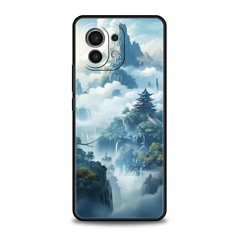 Landscape Art Phone Case, Vibrant Design Protective Cover