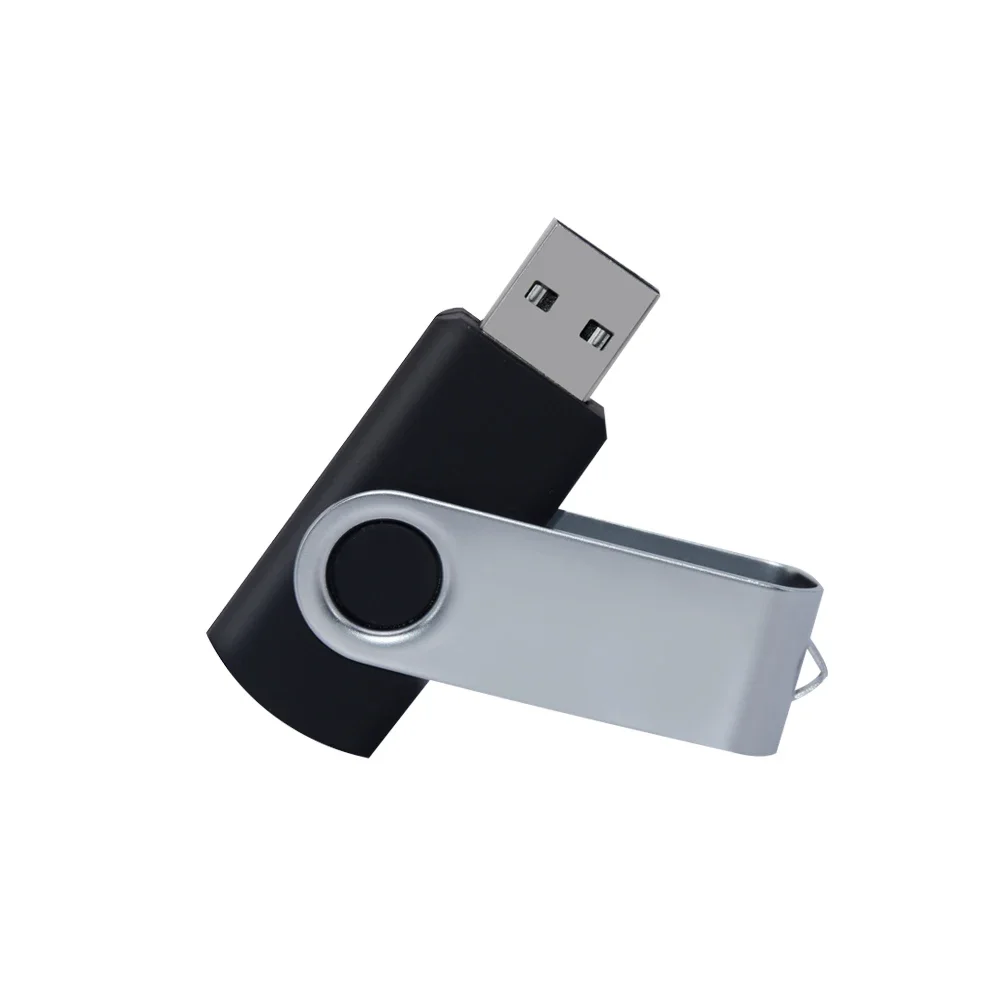 High-Capacity USB Flash Drive with Swivel Design - Metal Portable Memory Stick